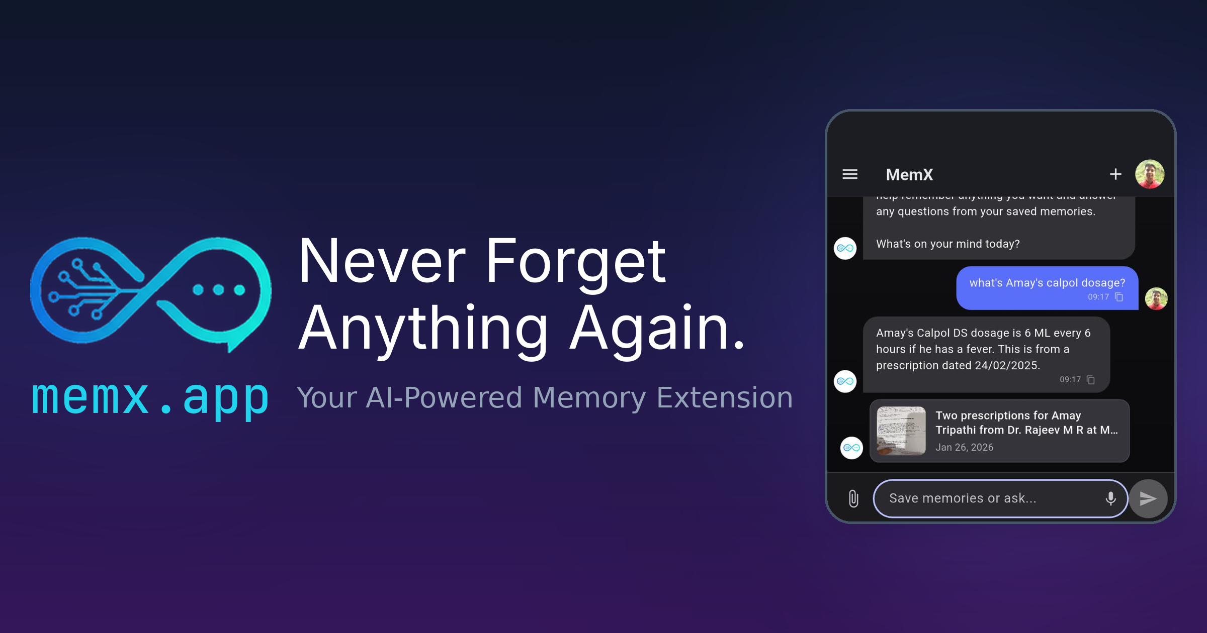 MemX — Stop scrolling. Start asking.